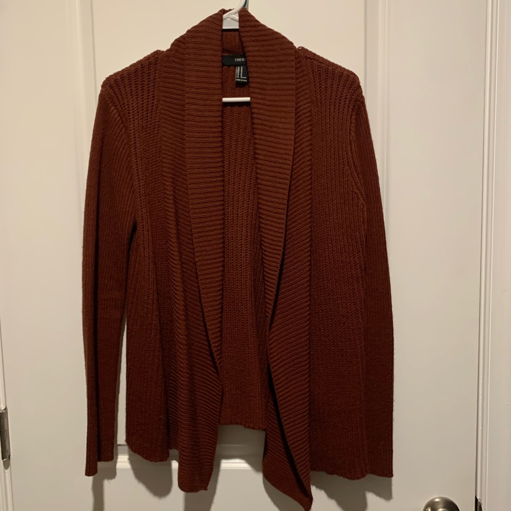 Cardigan (red, burnt orange color)
